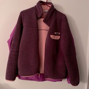 Womens medium Columbia full zip fleece jacket
